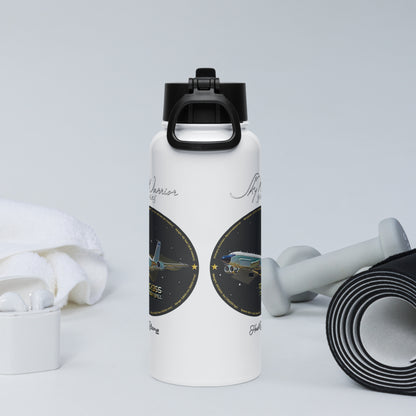 RC135S Cobraball Stainless steel water bottle with a straw lid