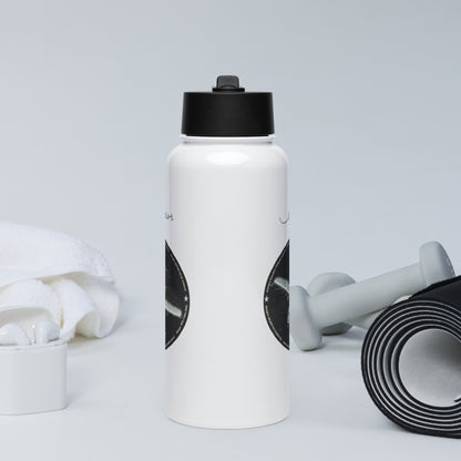A10C Thunderbolt Stainless steel water bottle with a straw lid