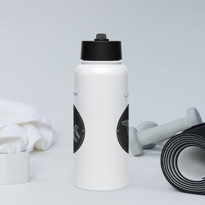 B1B Lancer Stainless steel water bottle with a straw lid