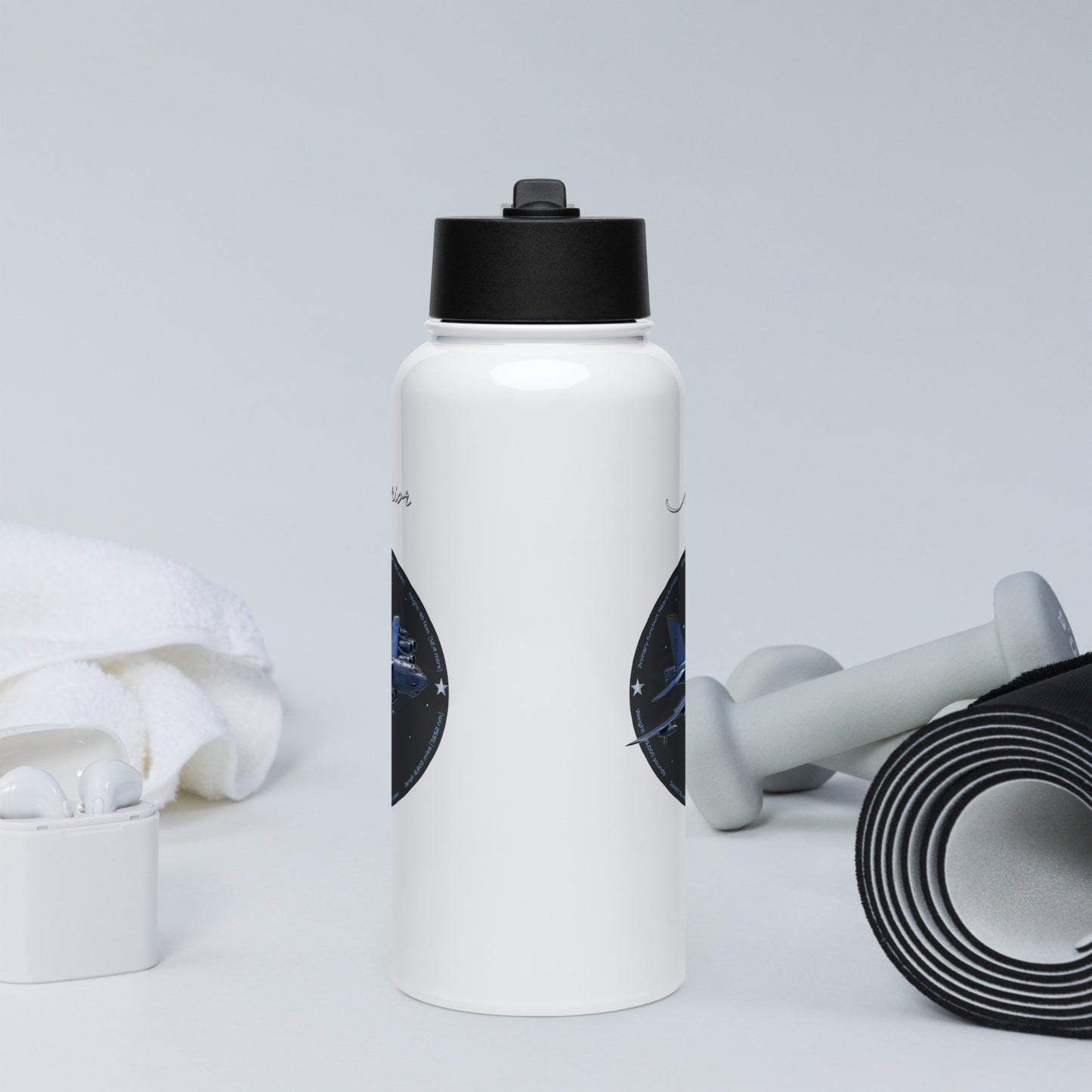 B52H Stratofortress Stainless steel water bottle with a straw lid