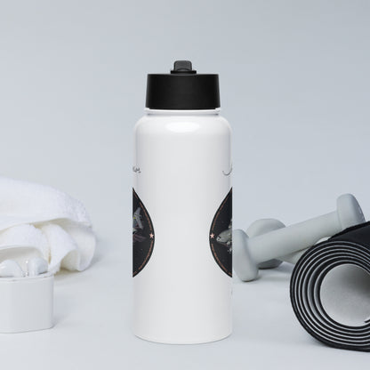 C17 Globe Master III Stainless steel water bottle with a straw lid