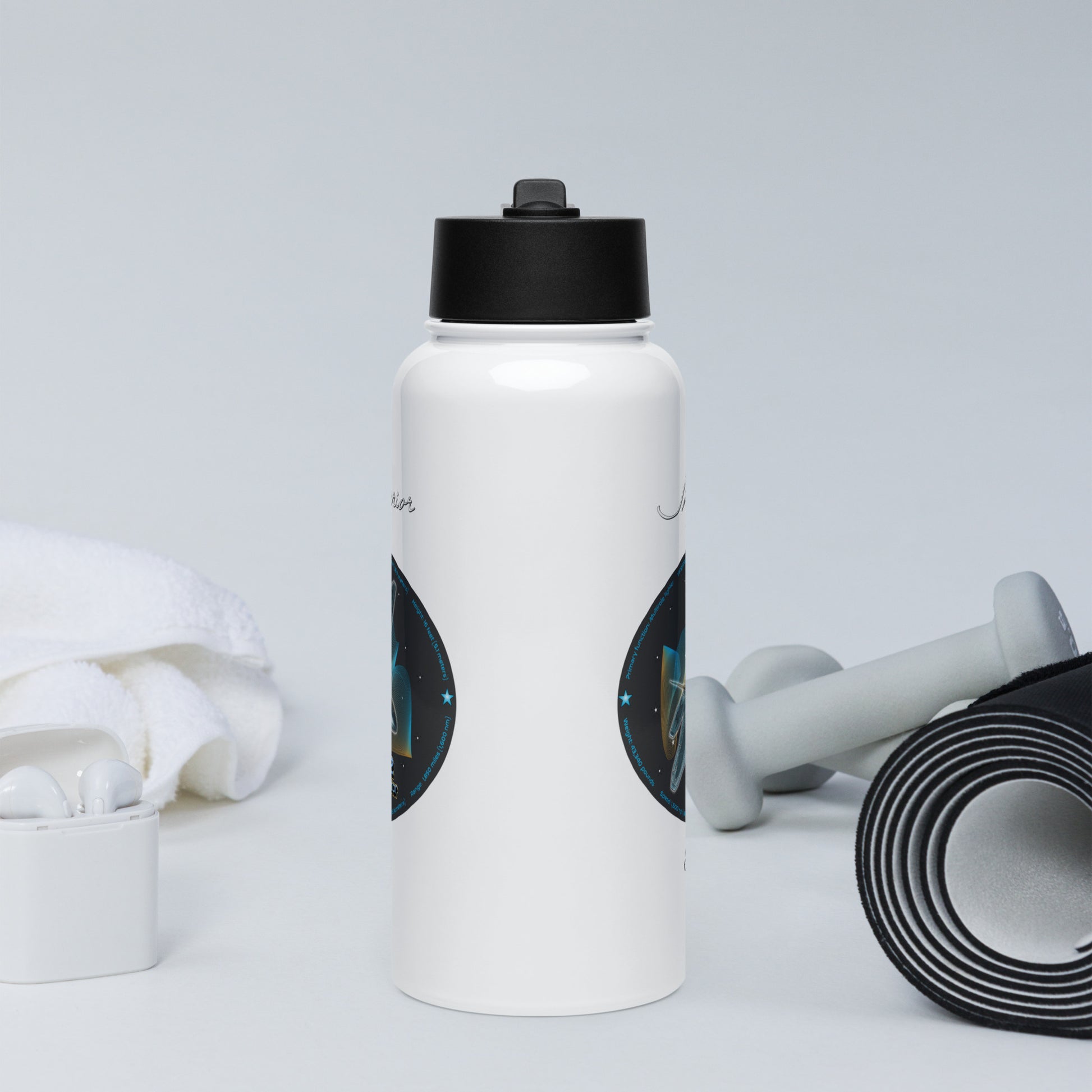 F22 Raptor Stainless steel water bottle with a straw lid