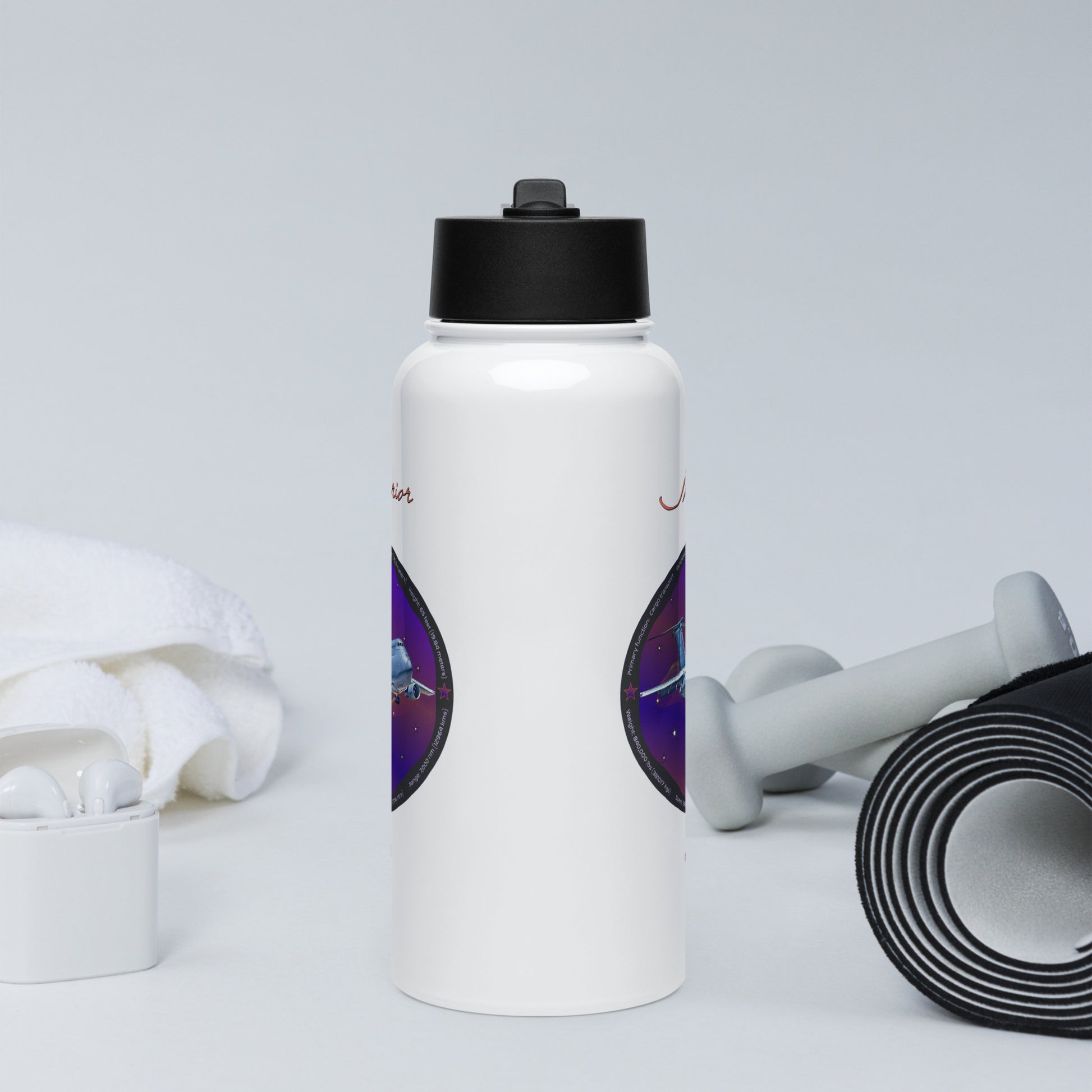 C5 Galaxy (Limited Edition) Stainless steel water bottle with a straw lid