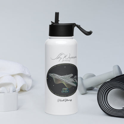 B1B Lancer Stainless steel water bottle with a straw lid