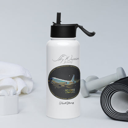 RC135S Cobraball Stainless steel water bottle with a straw lid