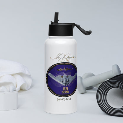 B2 Spirit (Limited Edition) Stainless steel water bottle with a straw lid