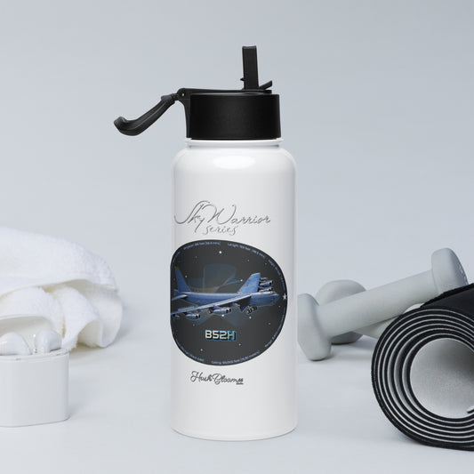 B52H Stratofortress Stainless steel water bottle with a straw lid
