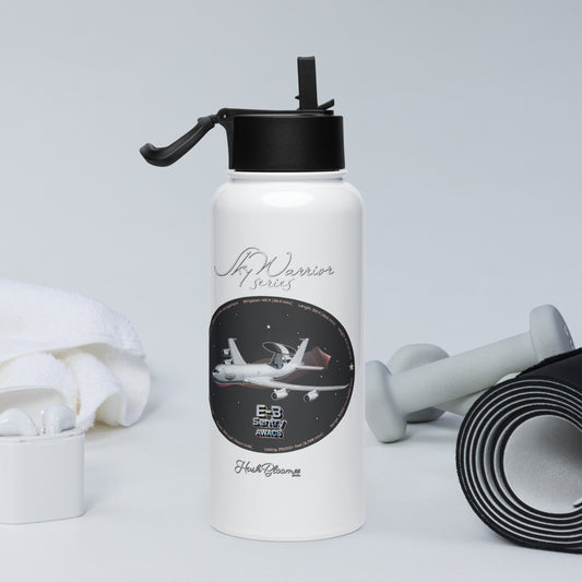 E3 Sentry Stainless steel water bottle with a straw lid
