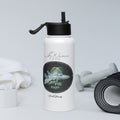 F15 Eagle - Stainless steel water bottle with a straw lid