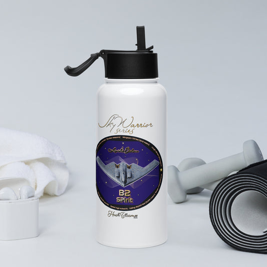 B2 Spirit (Limited Edition) Stainless steel water bottle with a straw lid