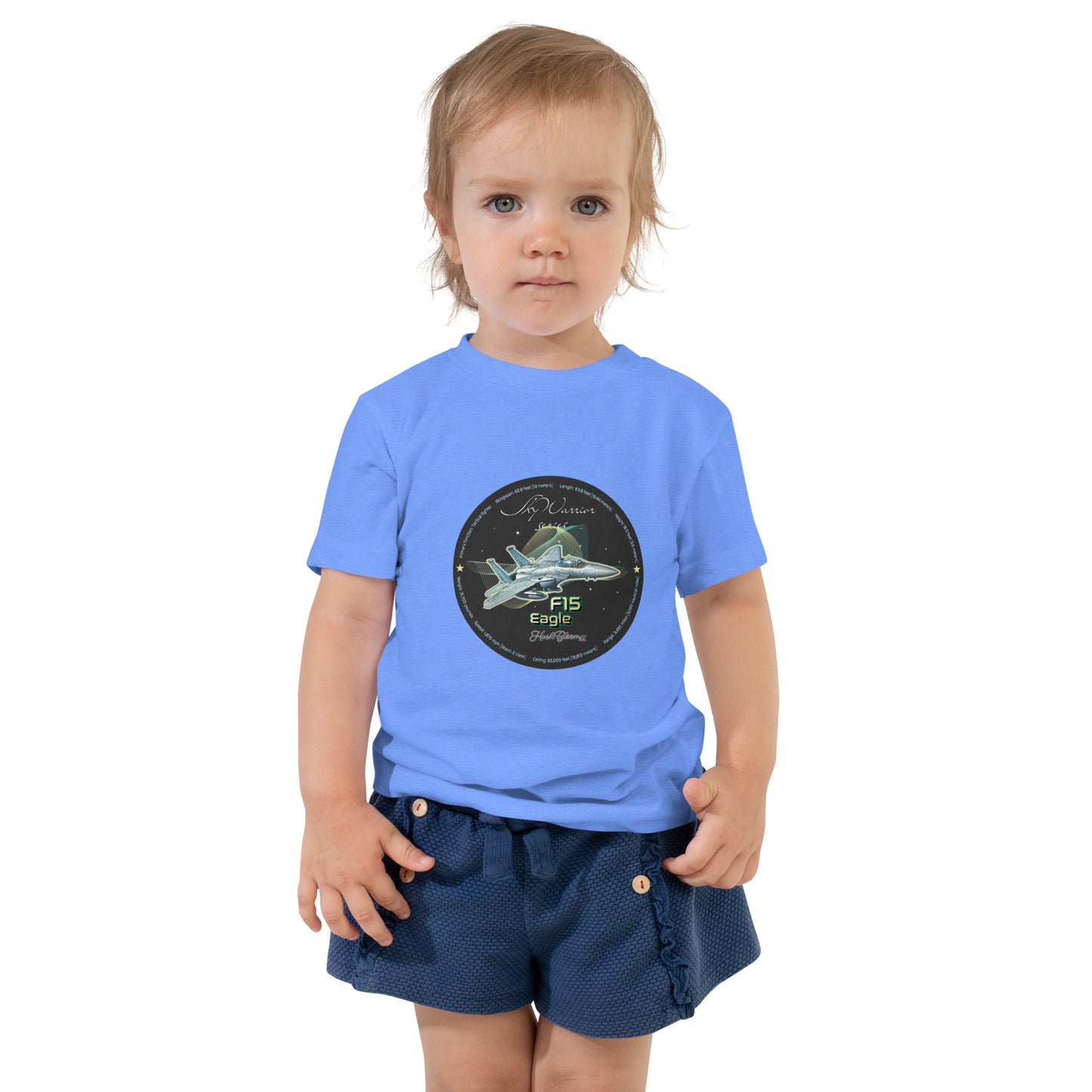 Heather Columbia Blue - F15 Eagle Toddler Short Sleeve Tee