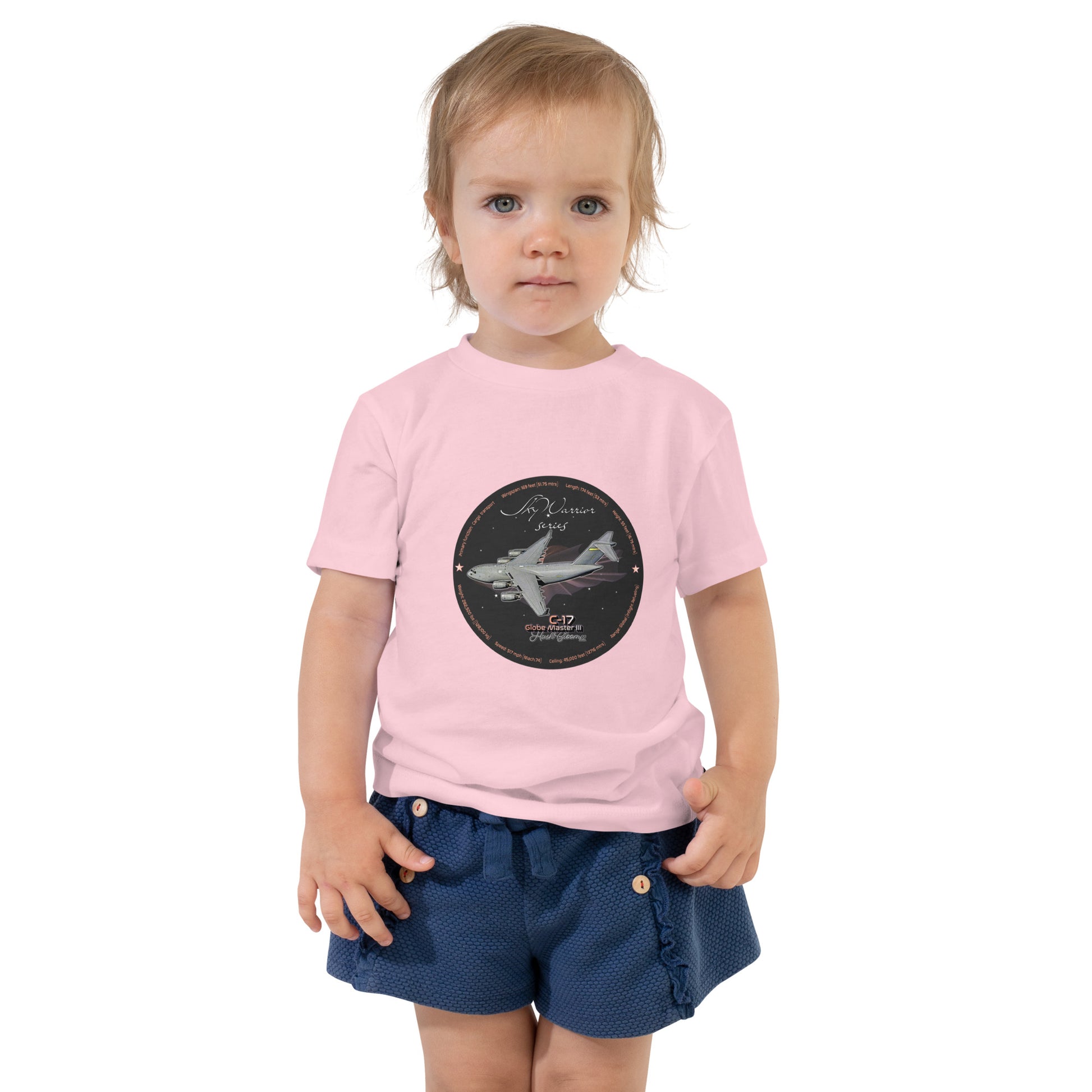 Pink - C17 Globe Master III Toddler Short Sleeve Tee