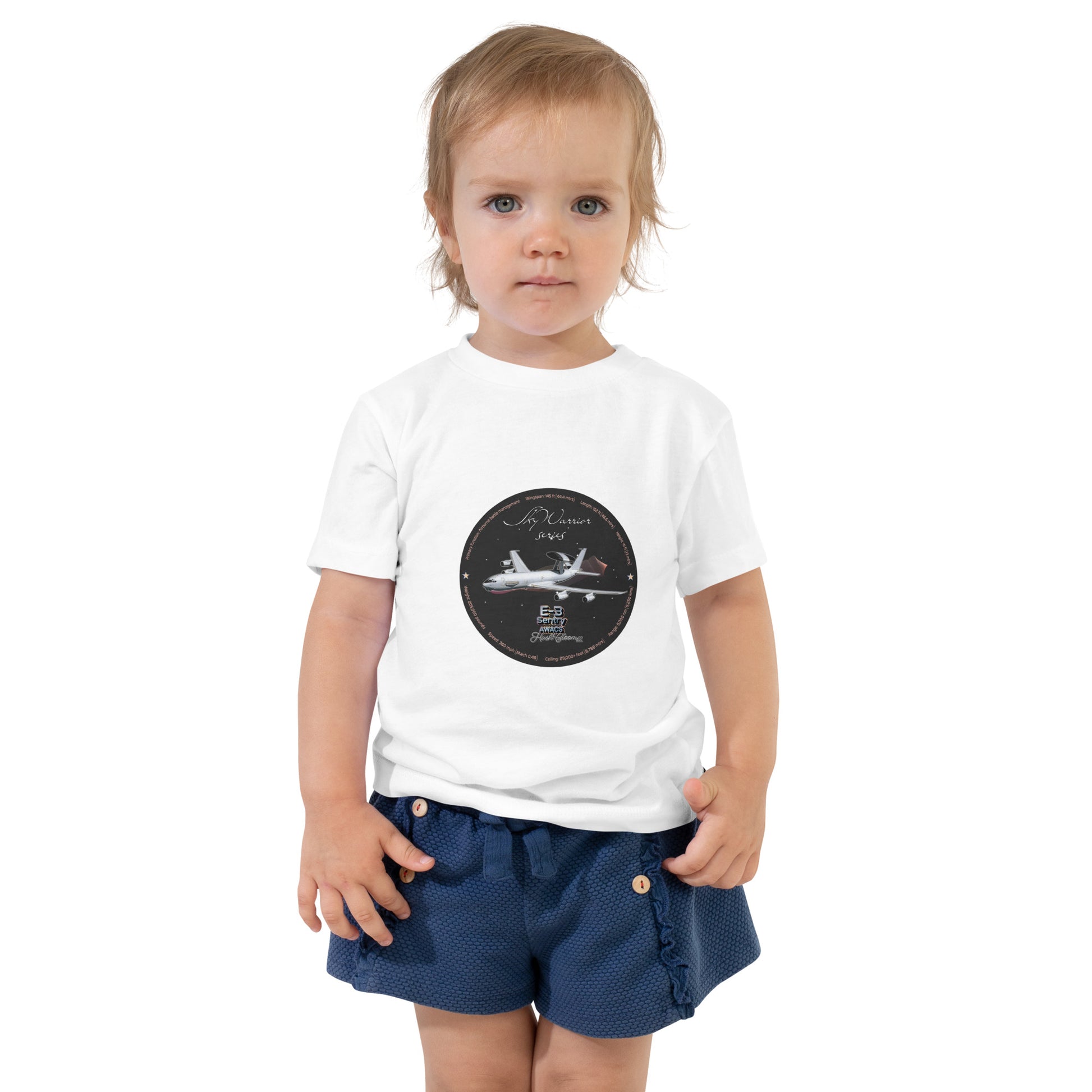 White - E3 Sentry Toddler Short Sleeve Tee