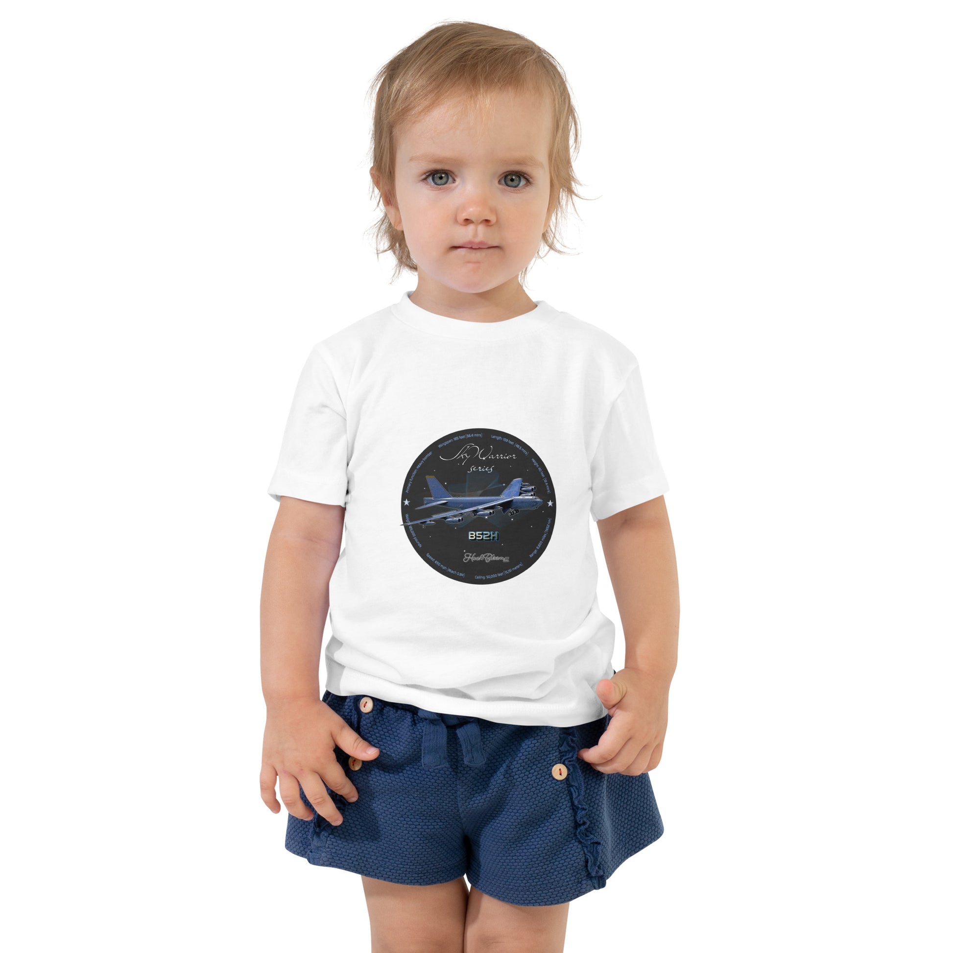 White - B52H Stratofortress Toddler Short Sleeve Tee
