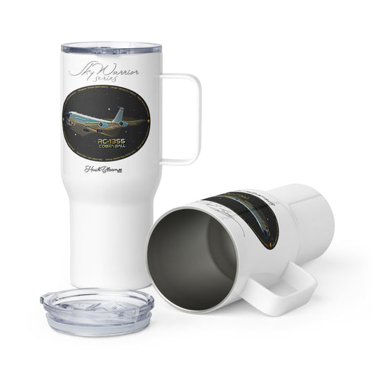 White - RC135S Cobraball Travel mug with a handle