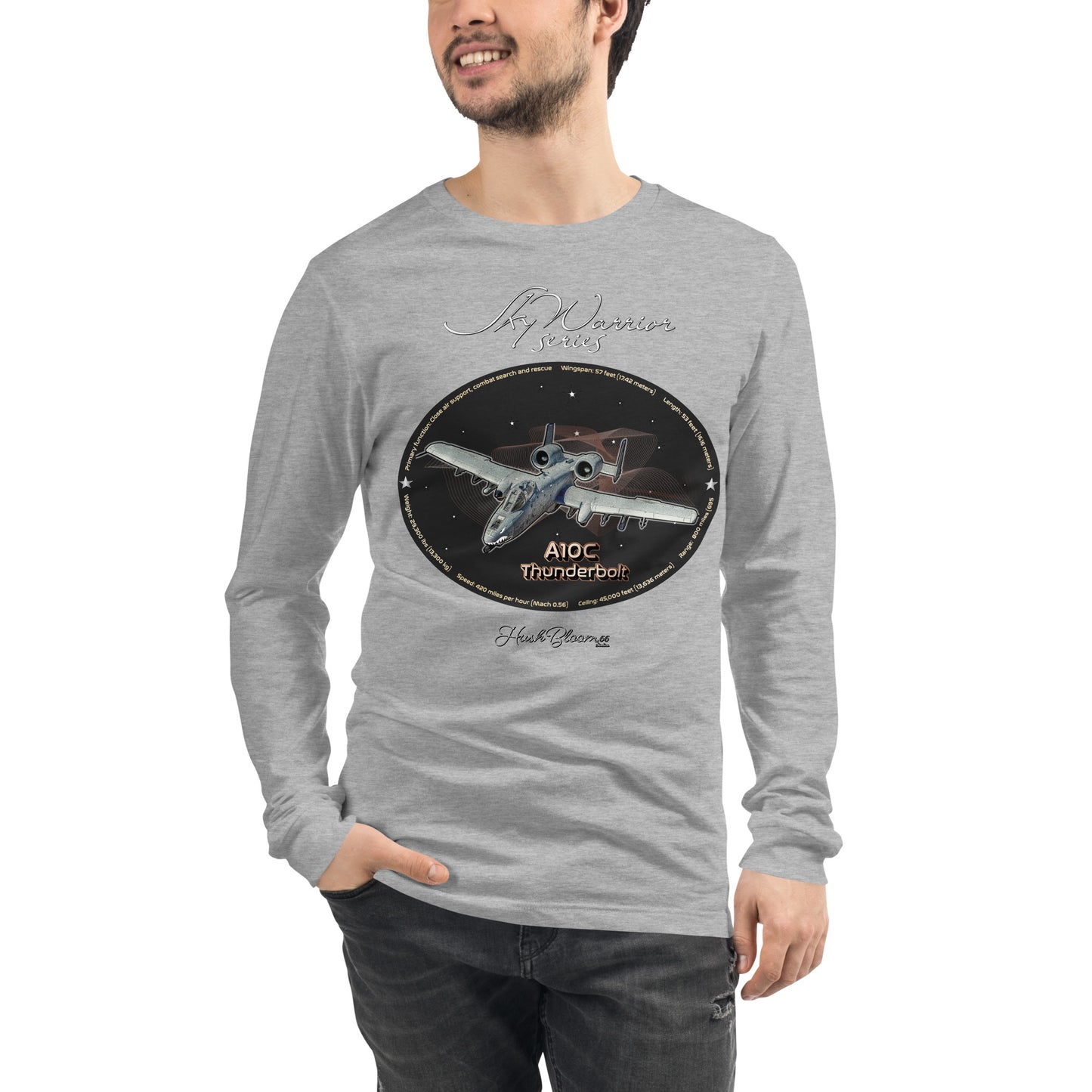Athletic Heather - A10C Thunderbolt Men’s Long Sleeve Tee