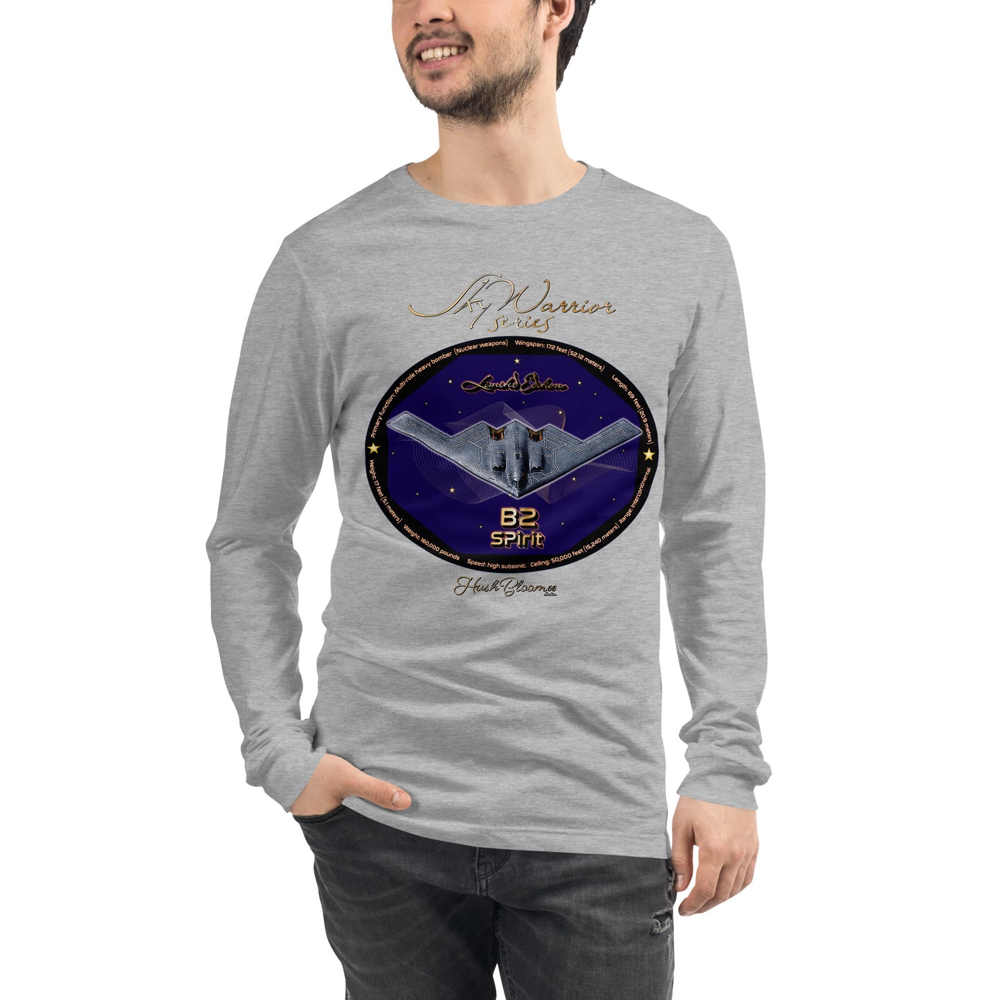 Athletic Heather - B2 Spirit (Limited Edition) Men’s Long Sleeve Tee