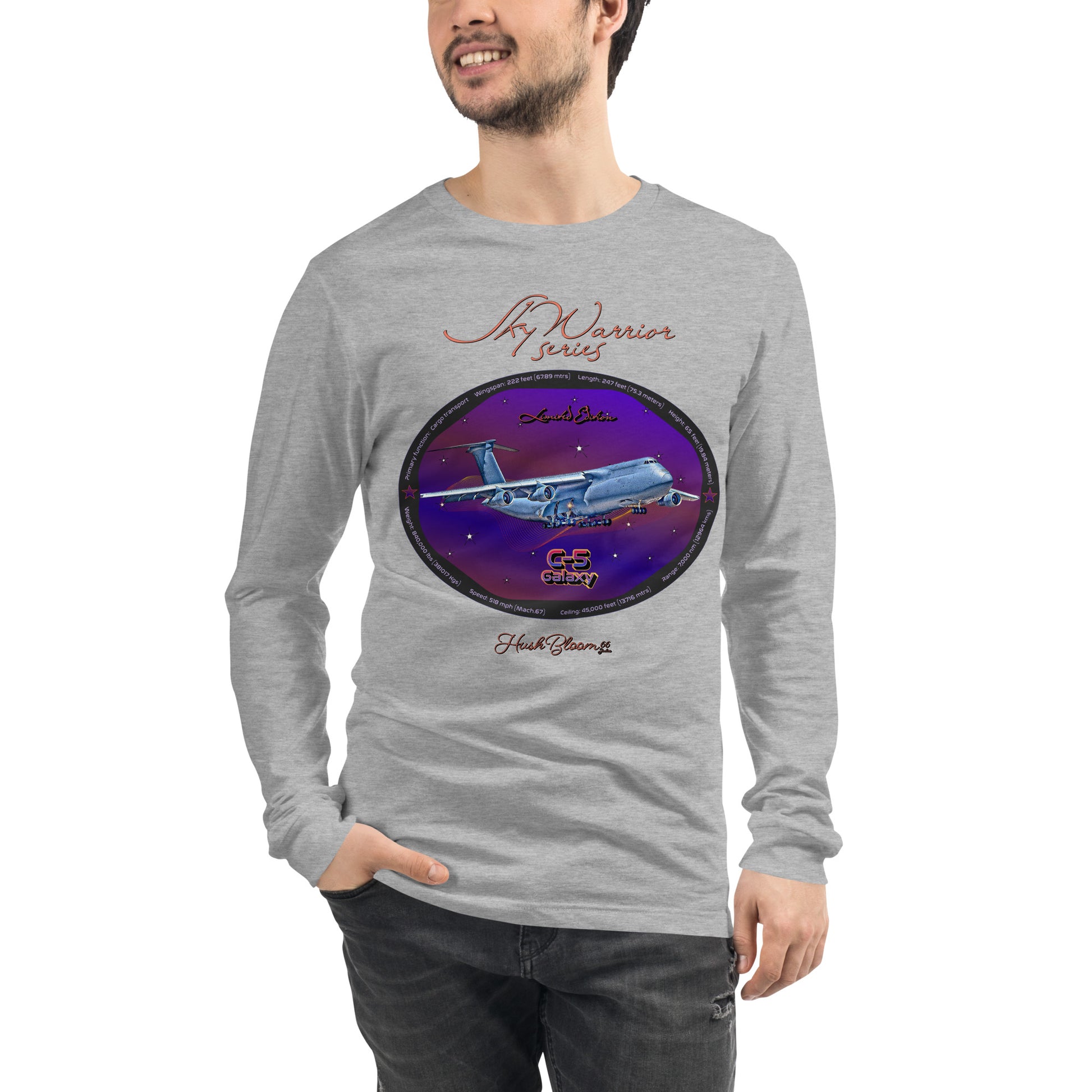 Athletic Heather - C5 Galaxy (Limited Edition) Men’s Long Sleeve Tee