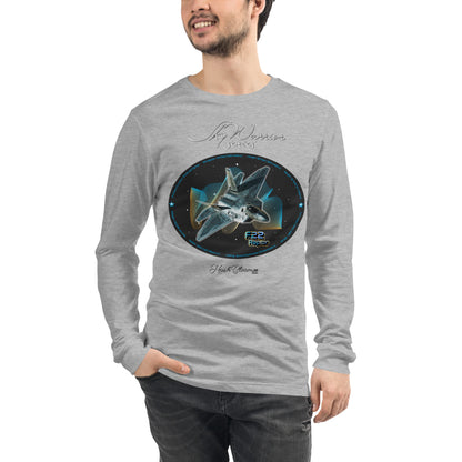 Athletic Heather - F22 Raptor Men’s Long Sleeve Tee