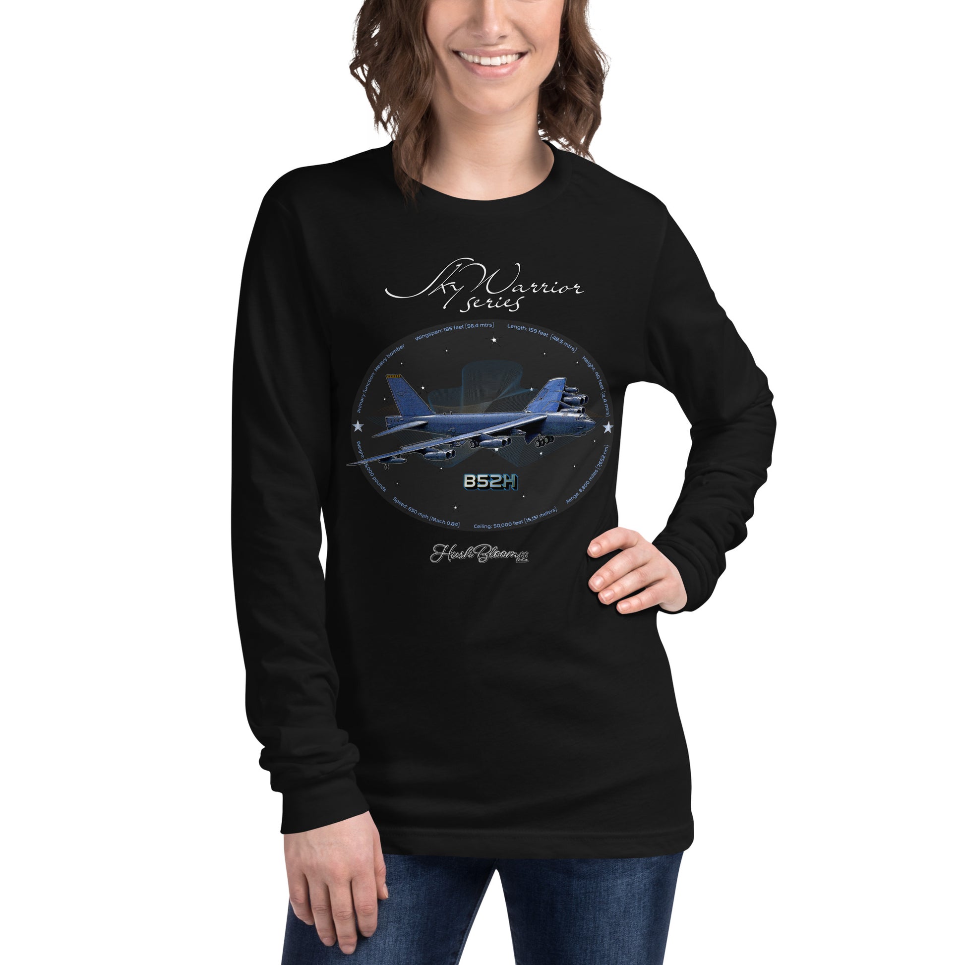 Black - B52H Stratofortress Women’s Long Sleeve Tee