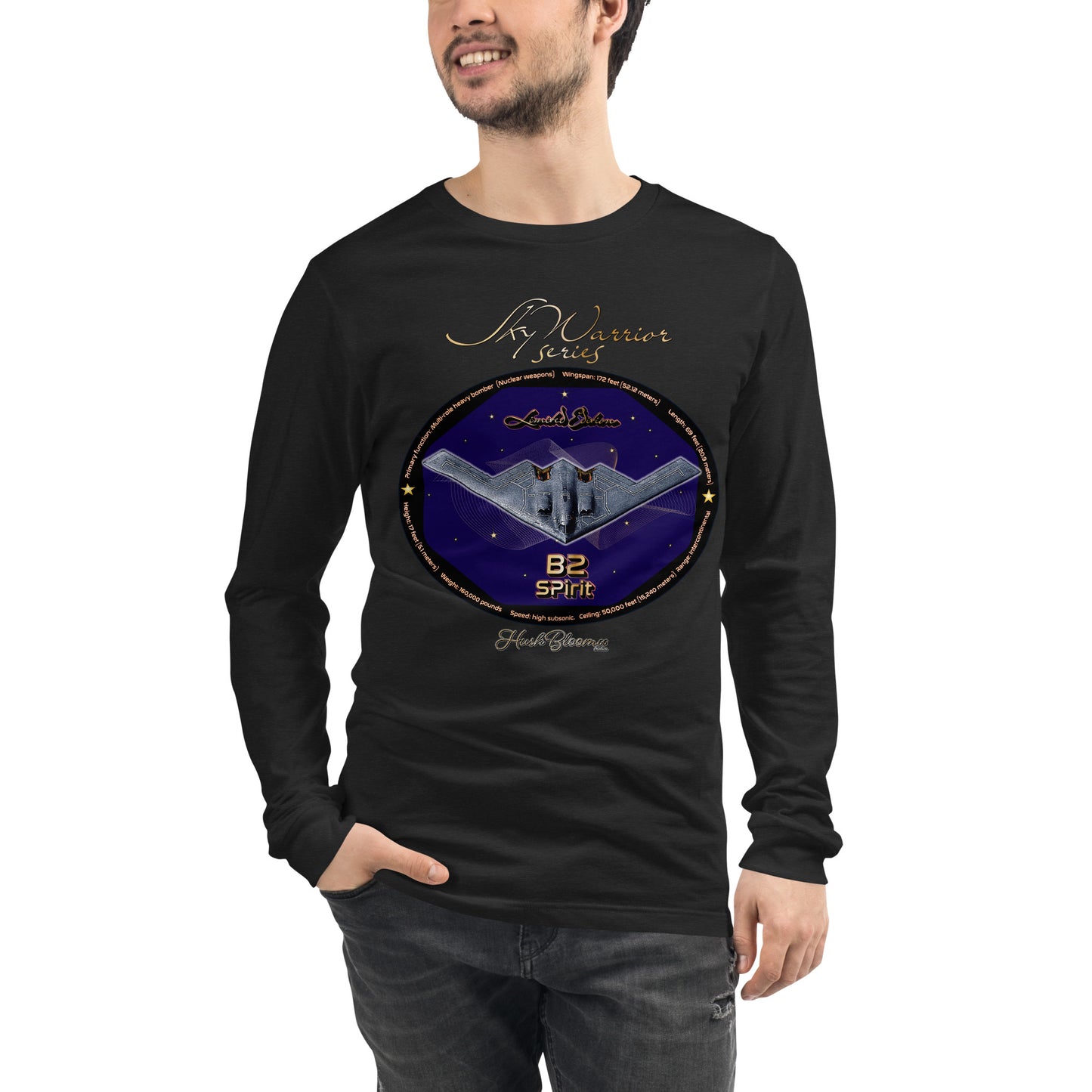 Black Heather - B2 Spirit (Limited Edition) Men’s Long Sleeve Tee