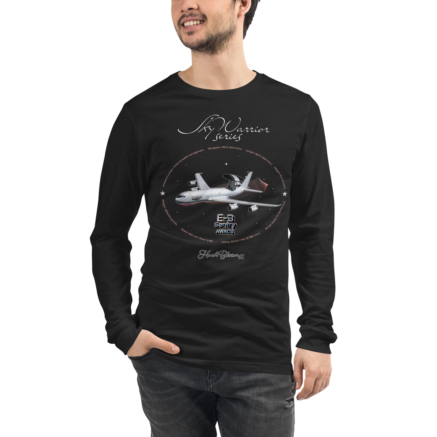 Black Heather - E3 Sentry Men’s Long Sleeve Tee