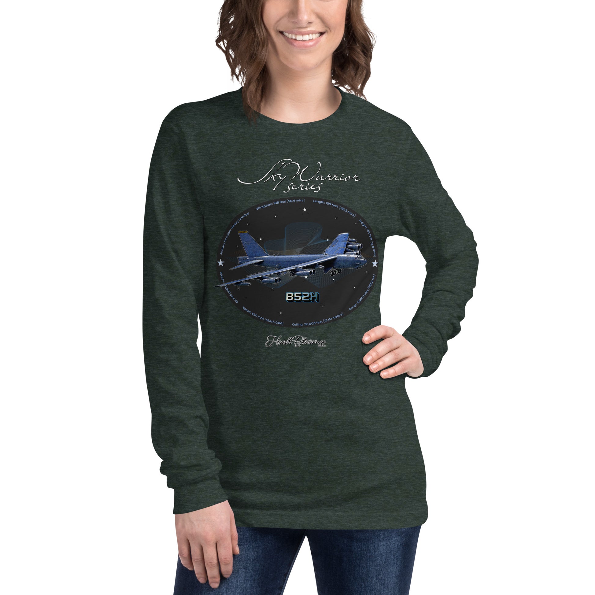 Heather Forest - B52H Stratofortress Women’s Long Sleeve Tee