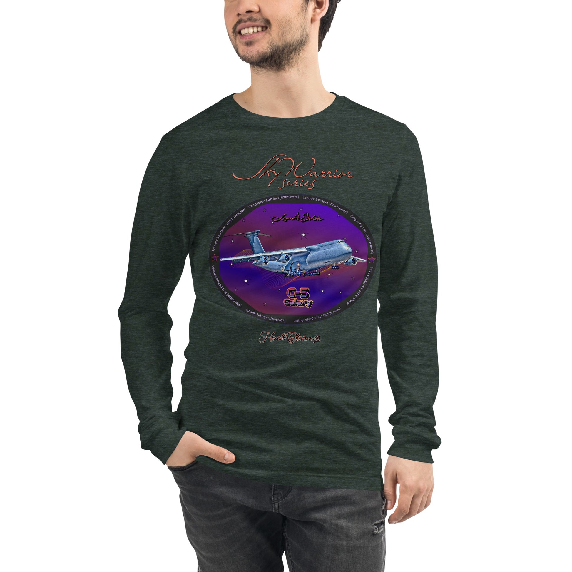 Heather Forest - C5 Galaxy (Limited Edition) Men’s Long Sleeve Tee