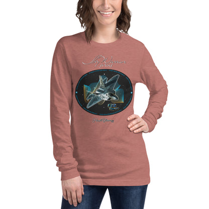 Heather Mauve - F22 Raptor Women’s Long Sleeve Tee
