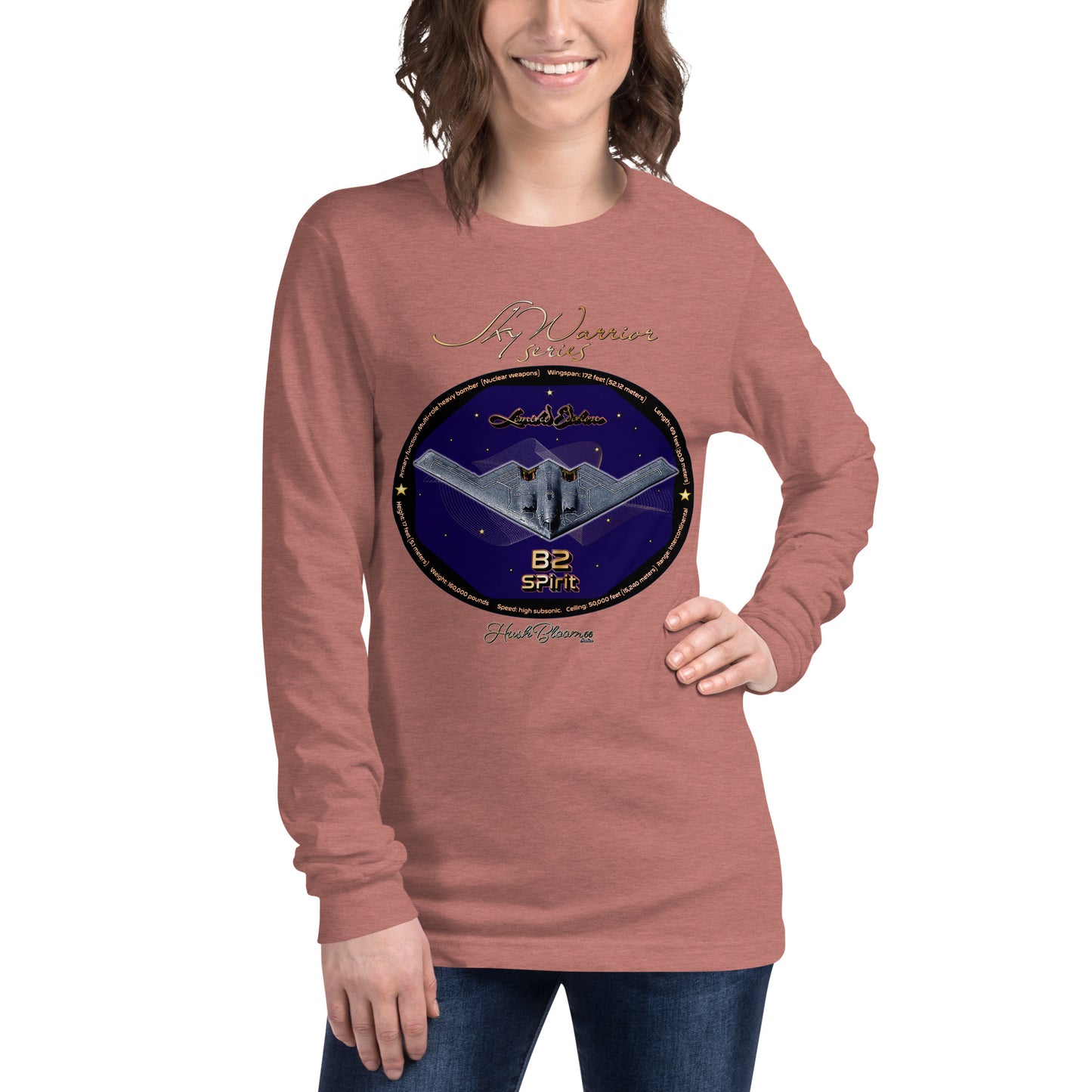 Heather Mauve - B2 Spirit (Limited Edition) Women’s Long Sleeve Tee