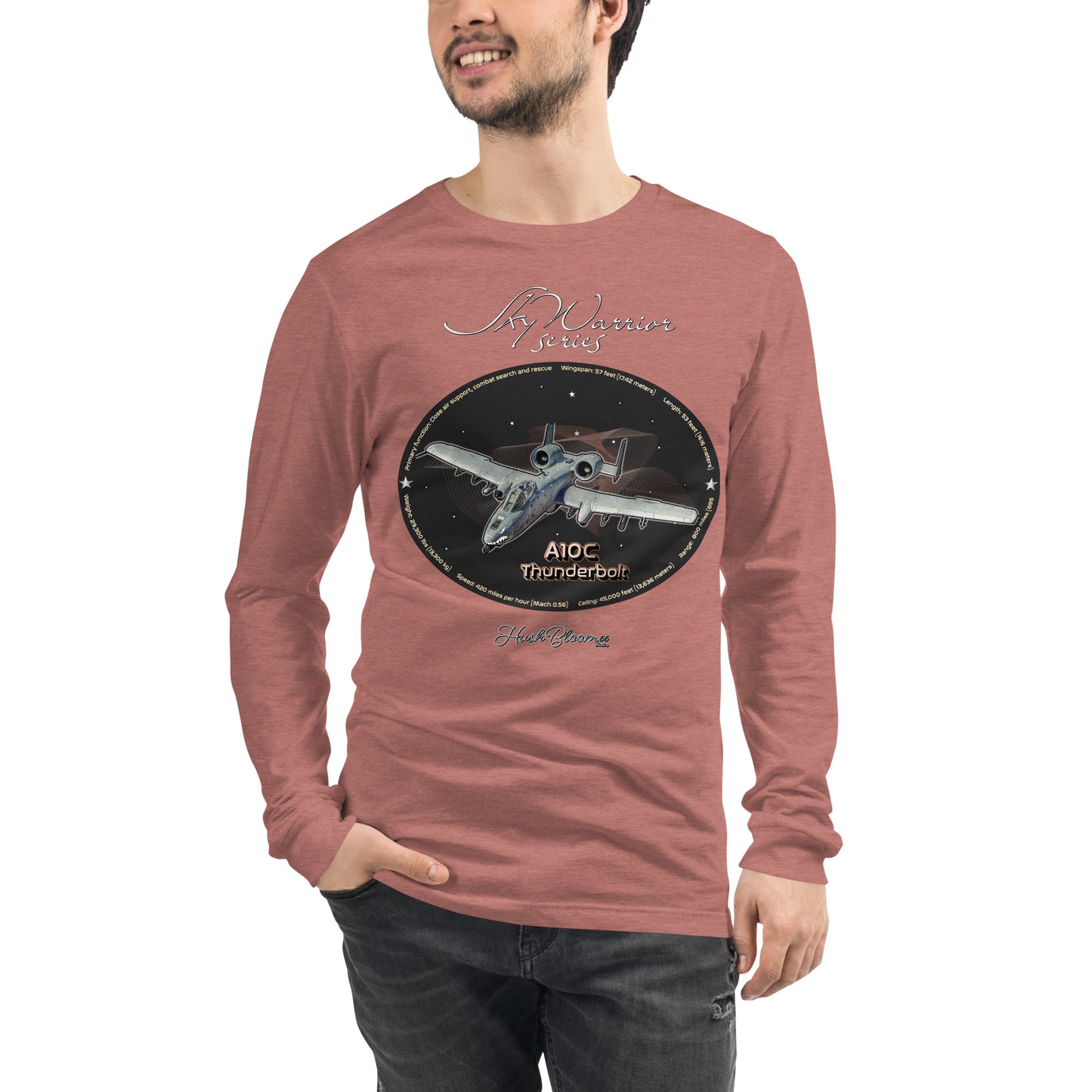 Heather Mauve - A10C Thunderbolt Men’s Long Sleeve Tee