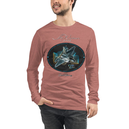 Heather Mauve - F22 Raptor Men’s Long Sleeve Tee