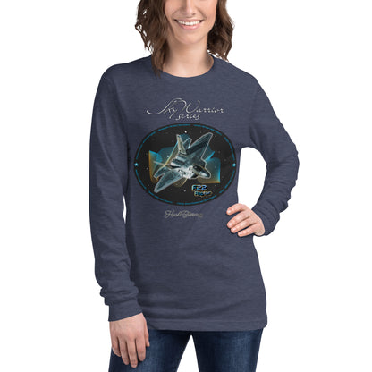 Heather Navy - F22 Raptor Women’s Long Sleeve Tee
