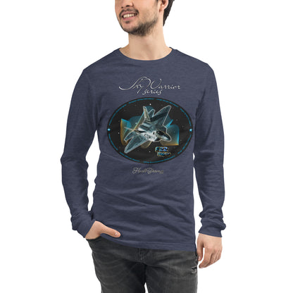 Heather Navy - F22 Raptor Men’s Long Sleeve Tee
