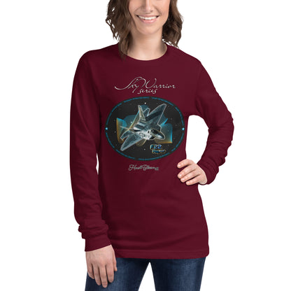 Maroon - F22 Raptor Women’s Long Sleeve Tee