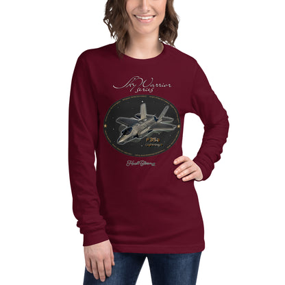 Maroon - F35A Lightning Women’s Long Sleeve Tee