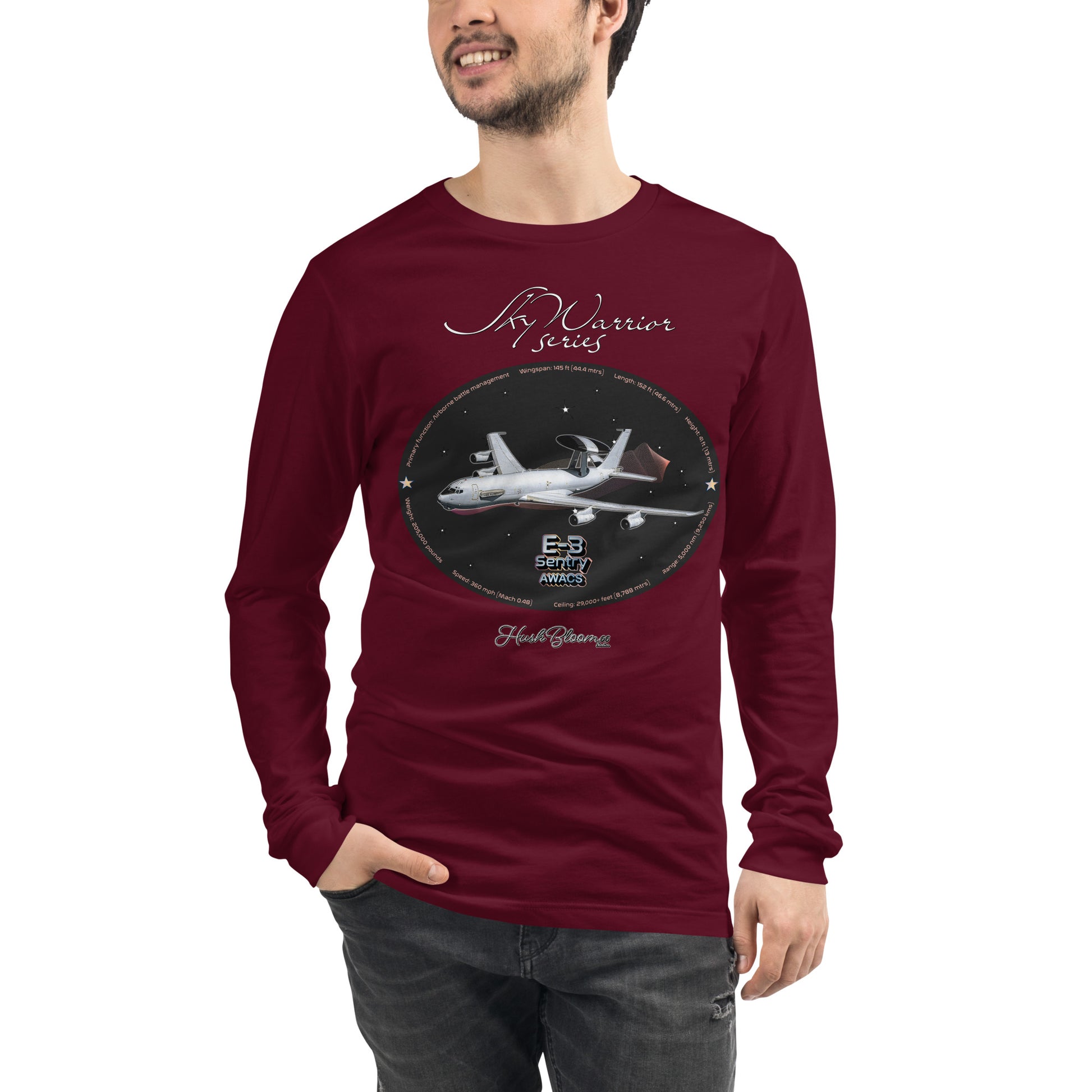 Maroon - E3 Sentry Men’s Long Sleeve Tee