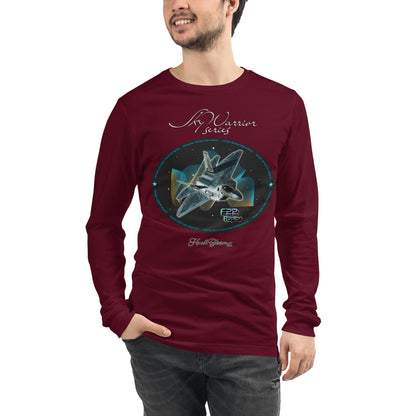 Maroon - F22 Raptor Men’s Long Sleeve Tee