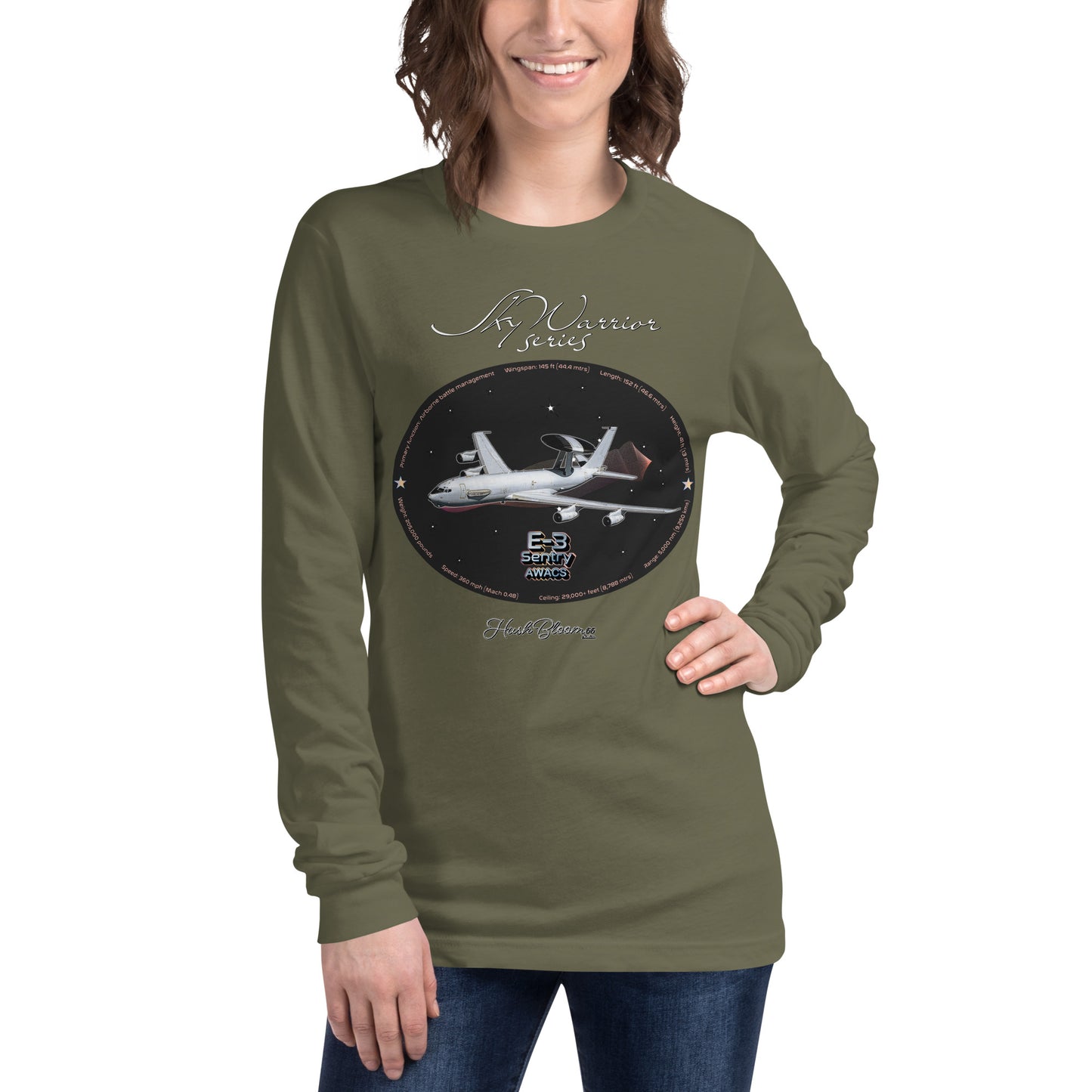 Military Green - E3 Sentry Women’s Long Sleeve Tee