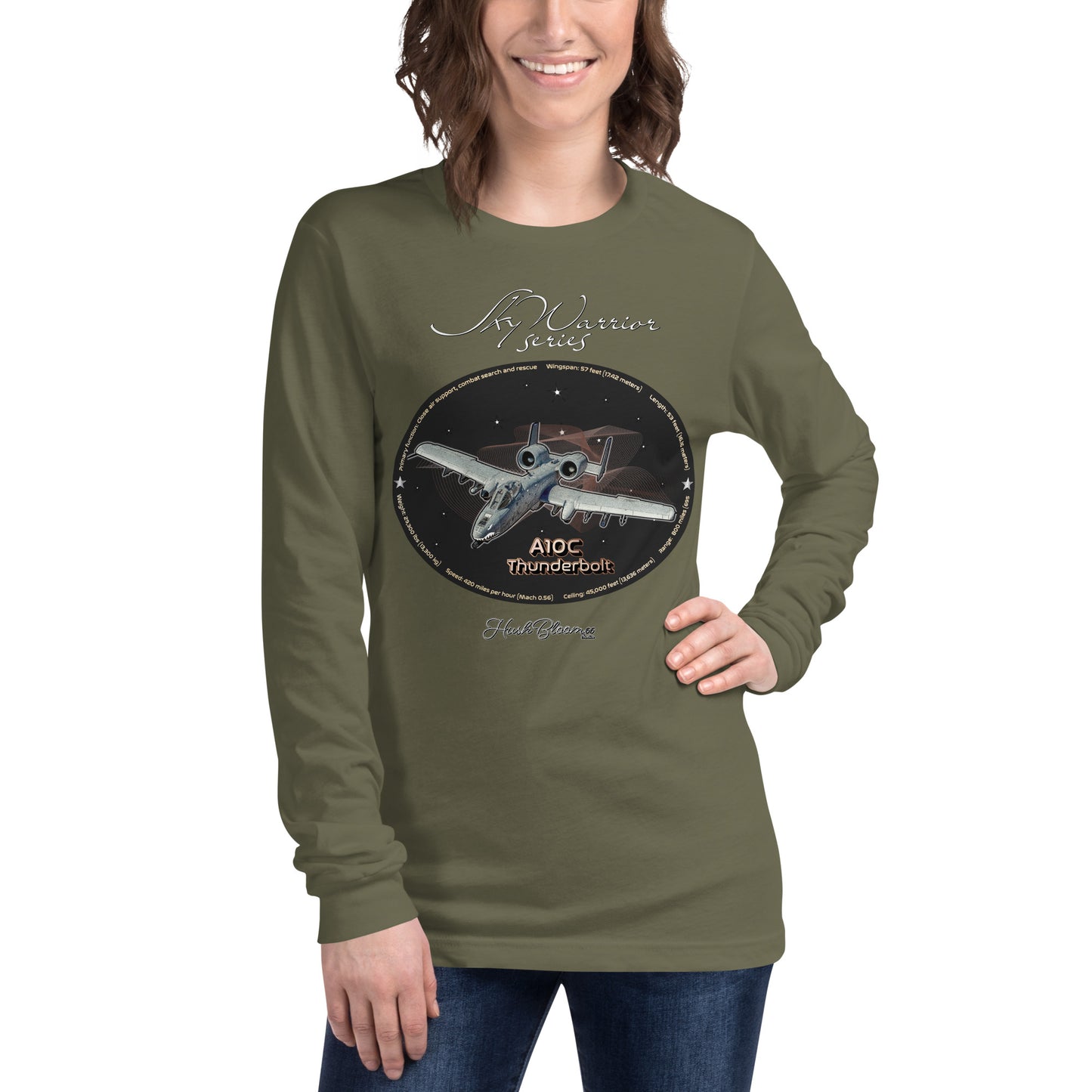 Military Green - A10C Thunderbolt Women’s Long Sleeve Tee