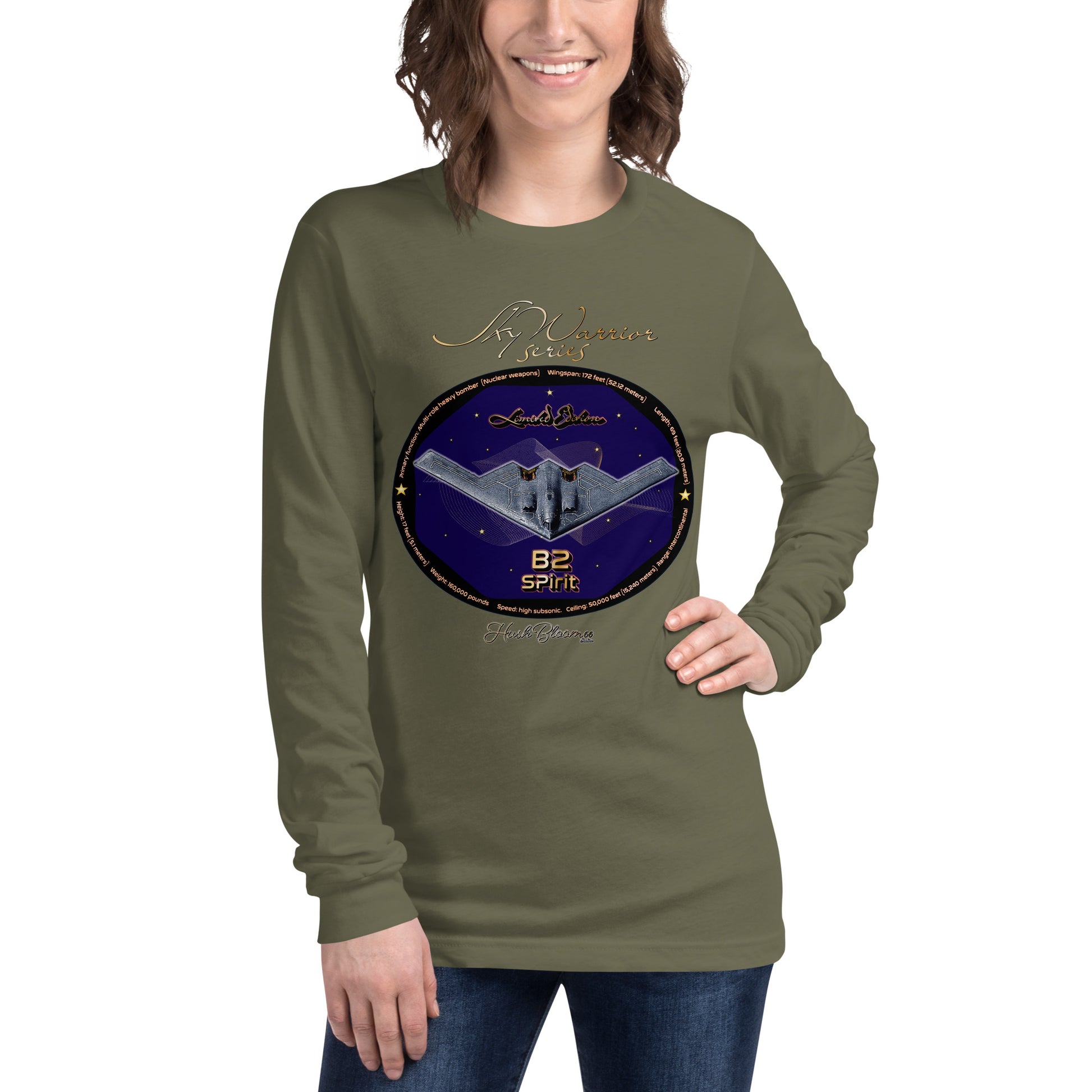 Military Green - B2 Spirit (Limited Edition) Women’s Long Sleeve Tee