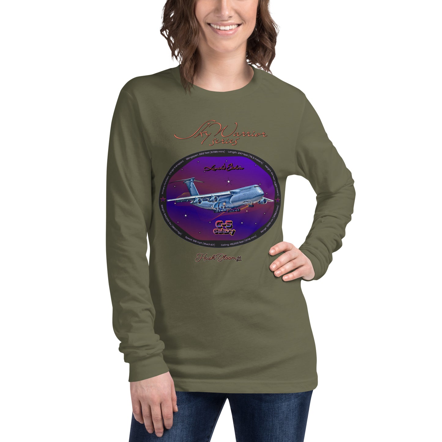 Military Green - C5 Galaxy (Limited Edition) Women’s Long Sleeve Tee
