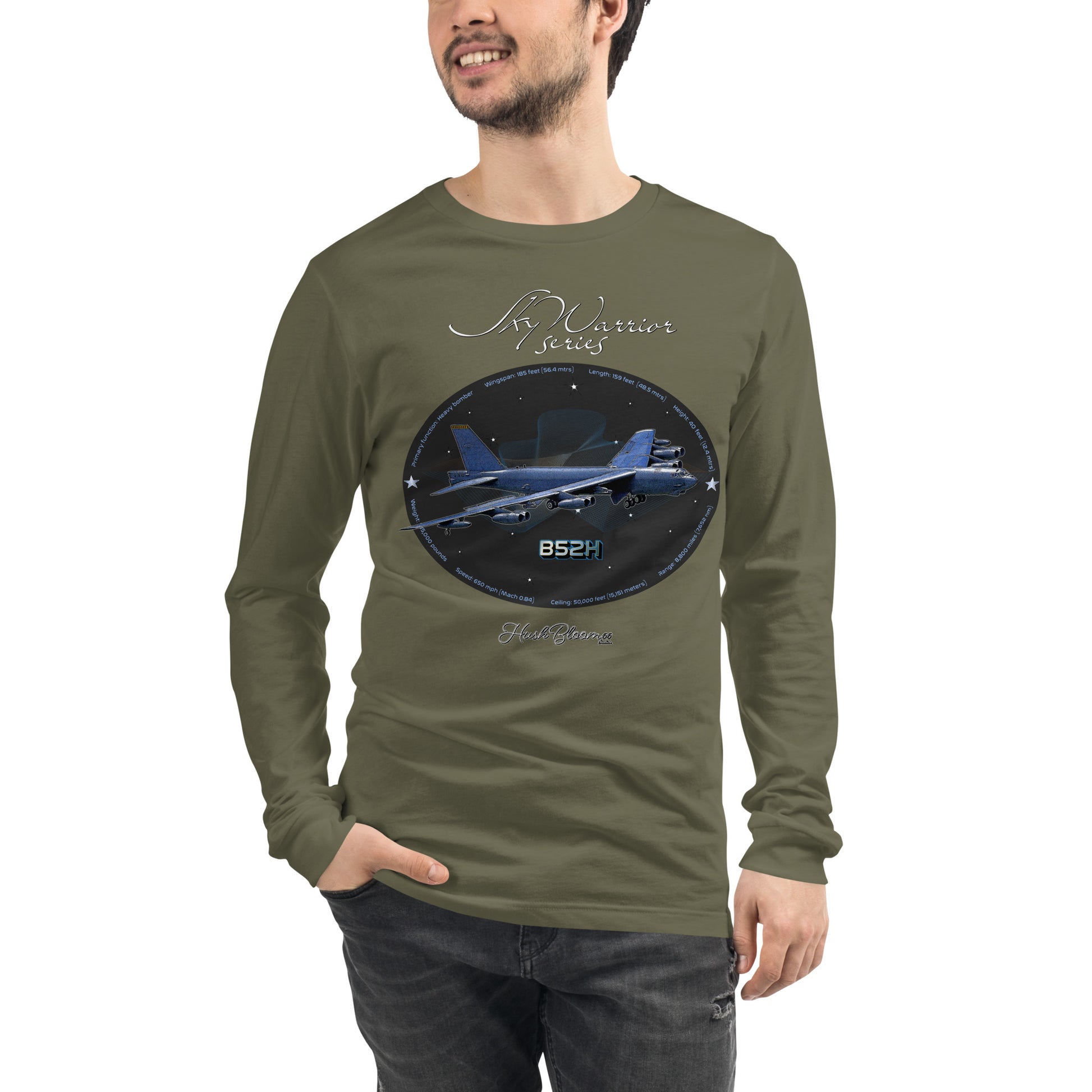 Military Green - B52H Stratofortress Men’s Long Sleeve Tee