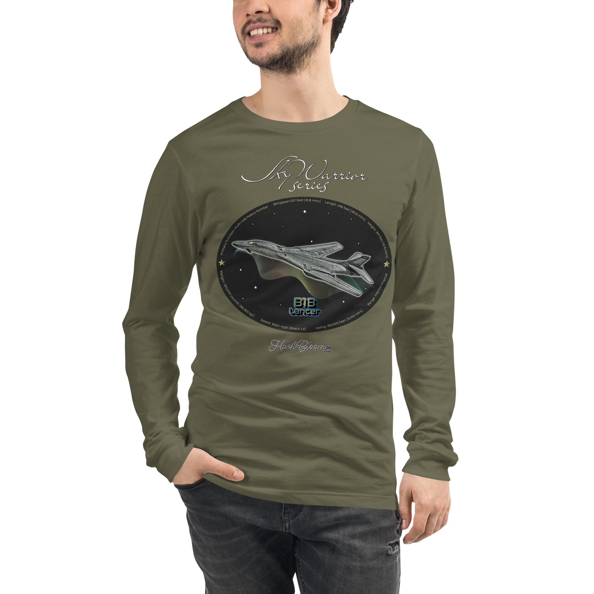 Military Green - B1B Lancer Men’s Long Sleeve Tee