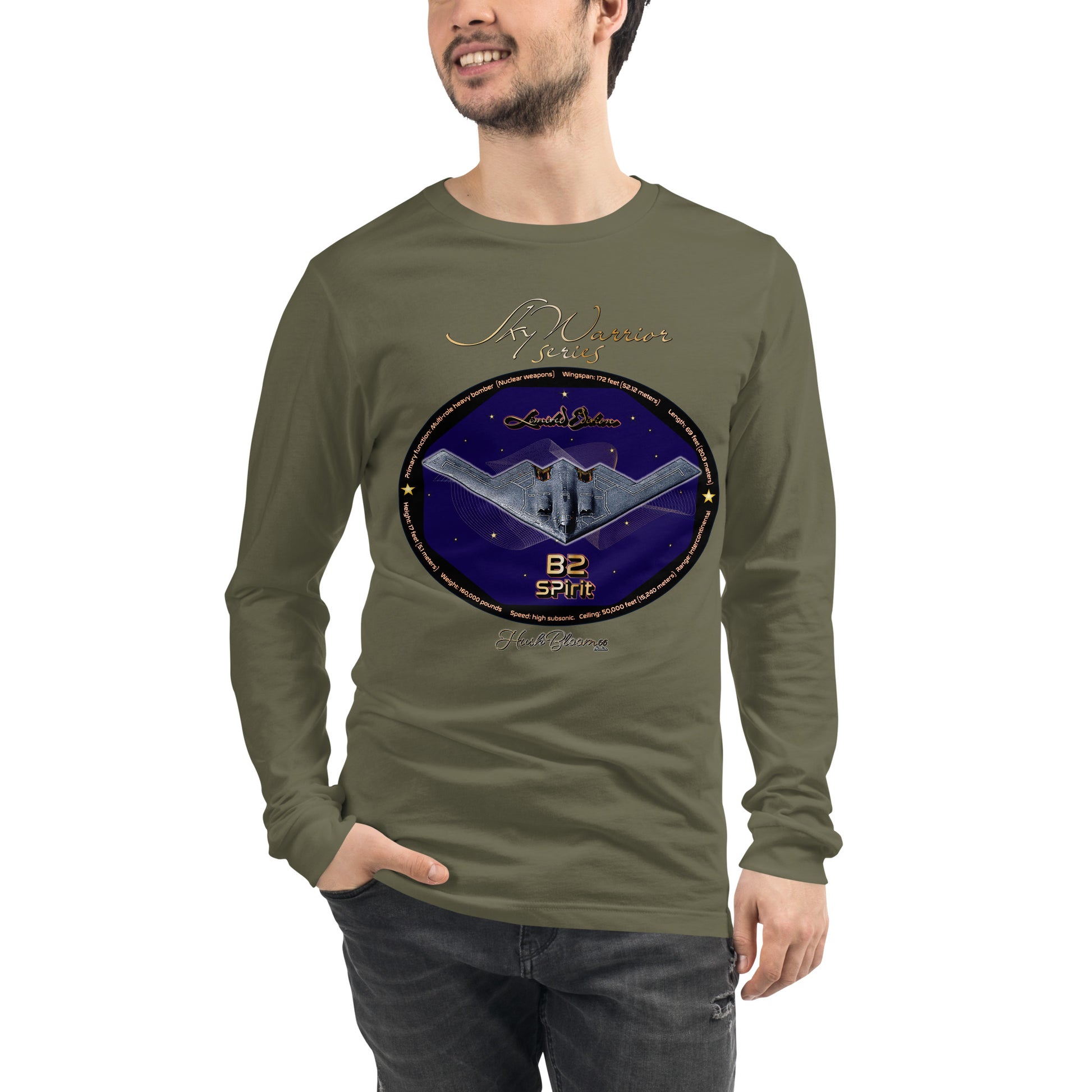 Military Green - B2 Spirit (Limited Edition) Men’s Long Sleeve Tee