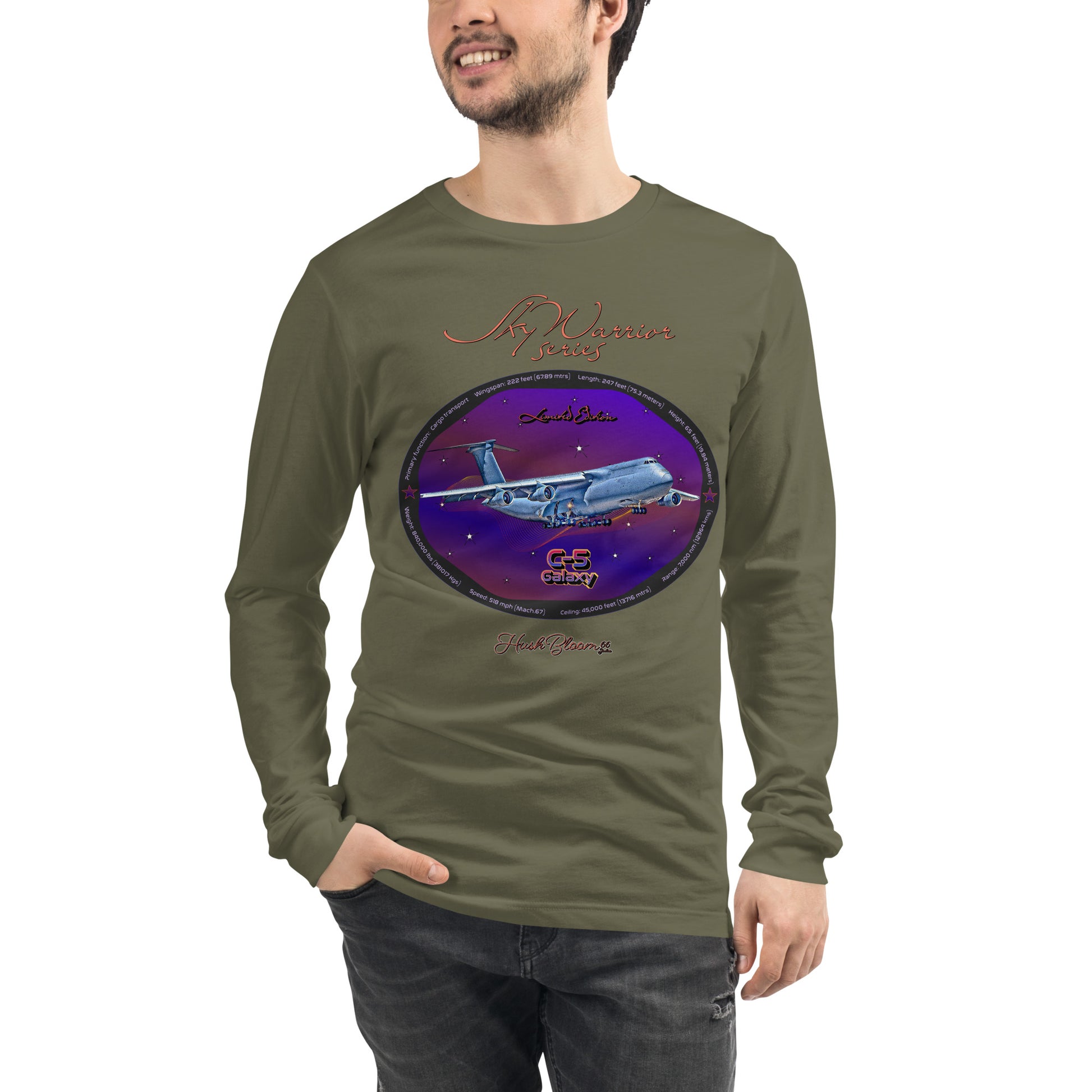 Military Green - C5 Galaxy (Limited Edition) Men’s Long Sleeve Tee