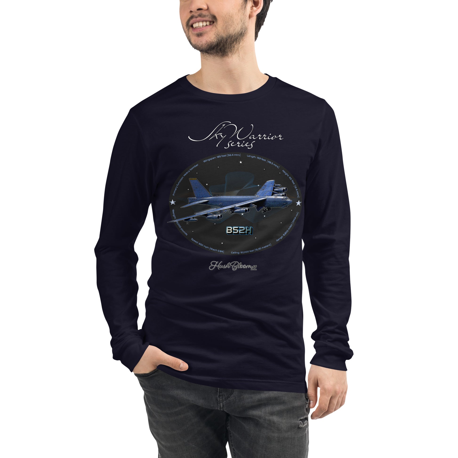 Navy - B52H Stratofortress Men’s Long Sleeve Tee