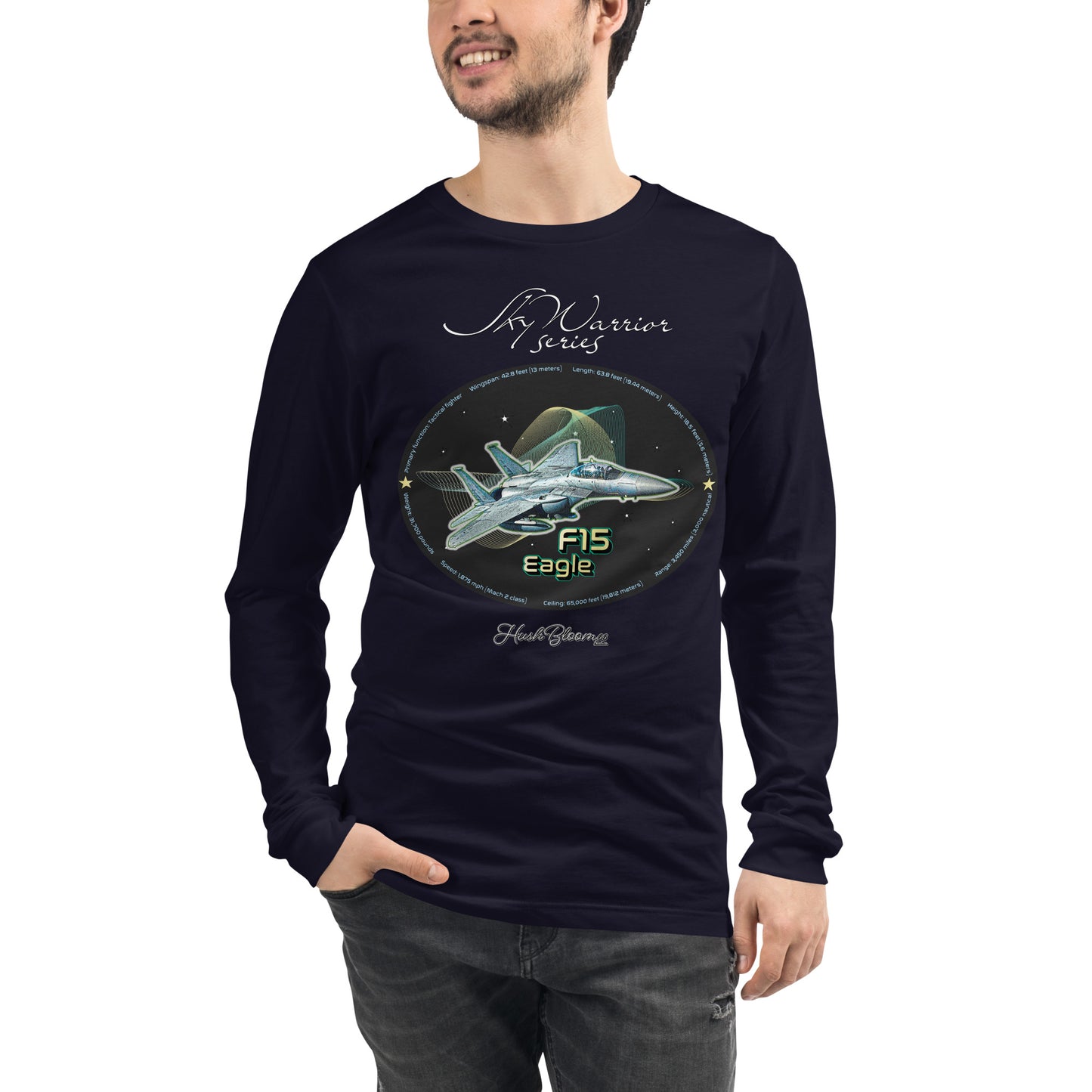 Navy - F15 Eagle Men’s Long Sleeve Tee