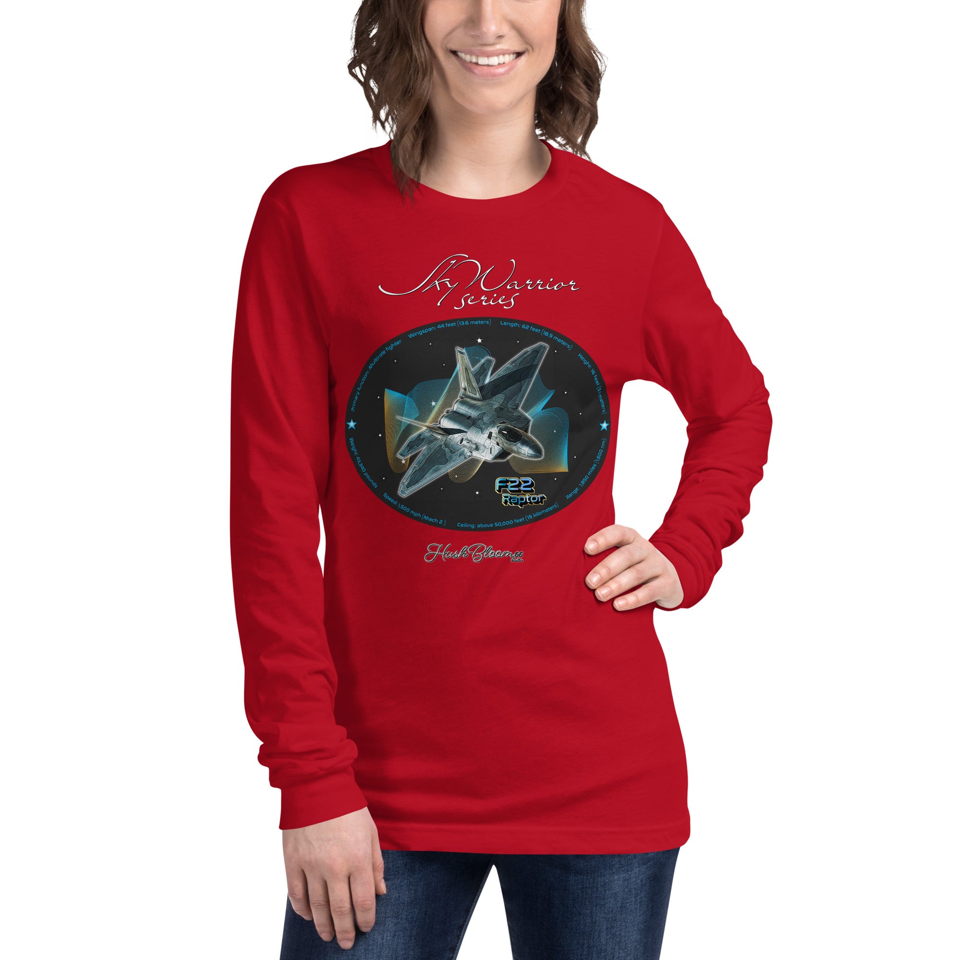 Red - F22 Raptor Women’s Long Sleeve Tee