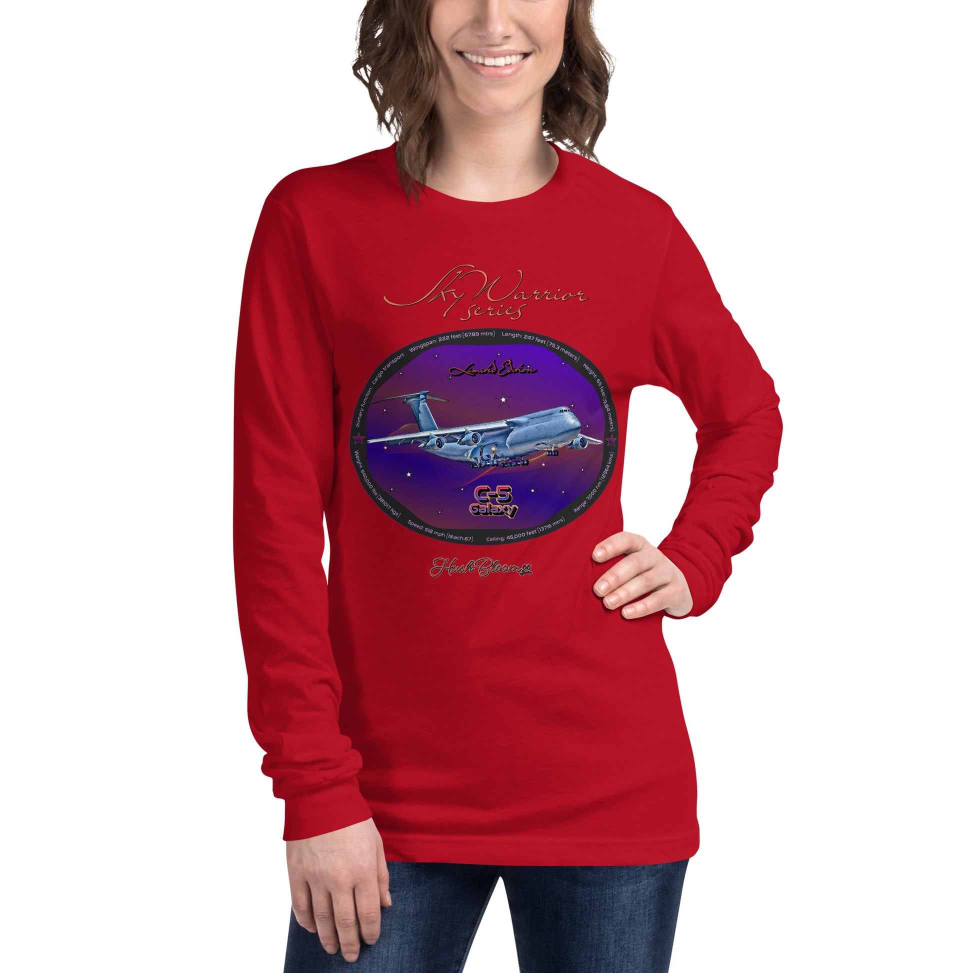 Red - C5 Galaxy (Limited Edition) Women’s Long Sleeve Tee